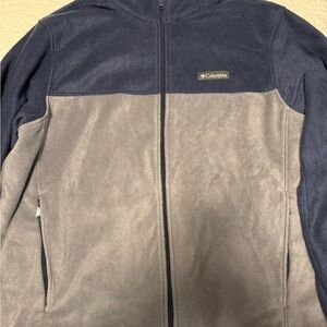 Columbia Navy and Light Gray Fleece Jacket XL
